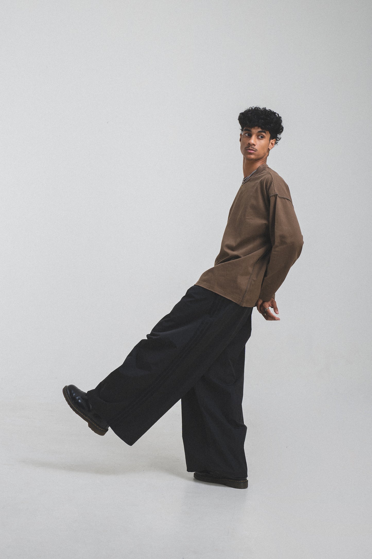ANS Pino Wide Pants - Black