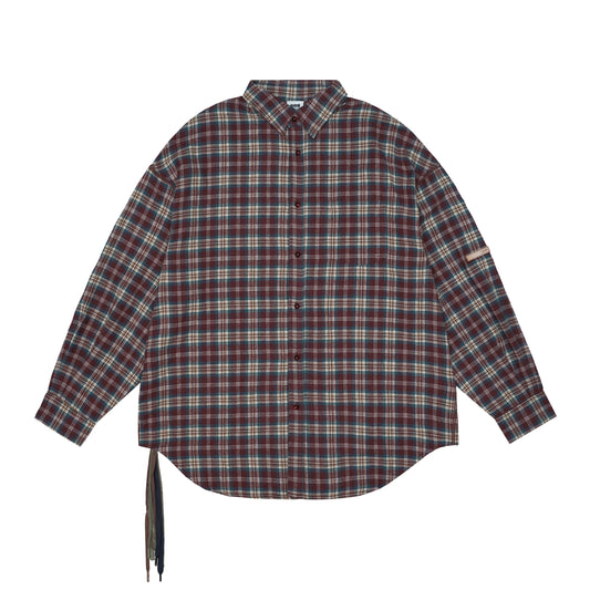 ANS Van Plaid Shirt - Red